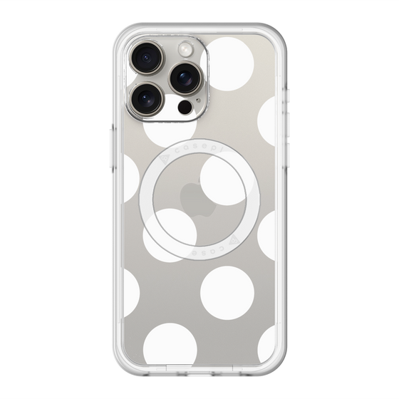 スリムプロテクションプレミアムケース with MagSafe［ シンプルドット - White ］