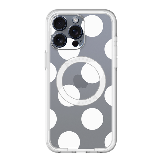 スリムプロテクションプレミアムケース with MagSafe［ シンプルドット - White ］