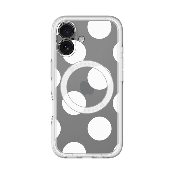 スリムプロテクションプレミアムケース with MagSafe［ シンプルドット - White ］