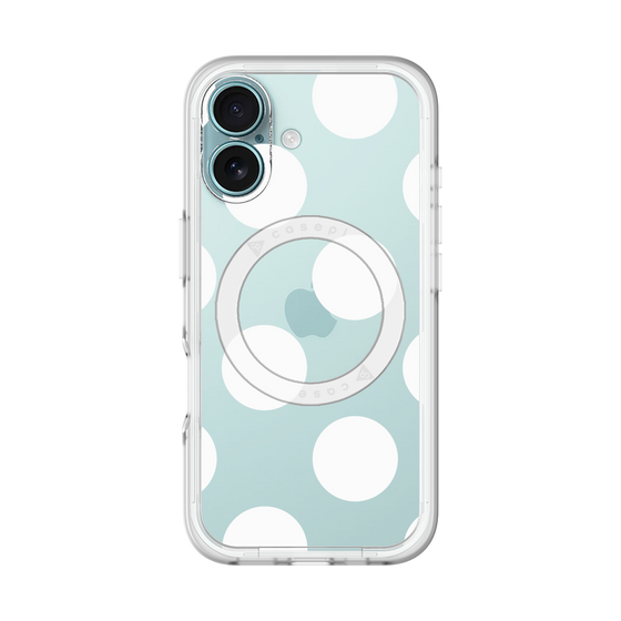 スリムプロテクションプレミアムケース with MagSafe［ シンプルドット - White ］