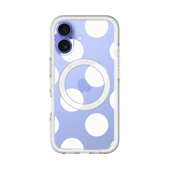 スリムプロテクションプレミアムケース with MagSafe［ シンプルドット - White ］