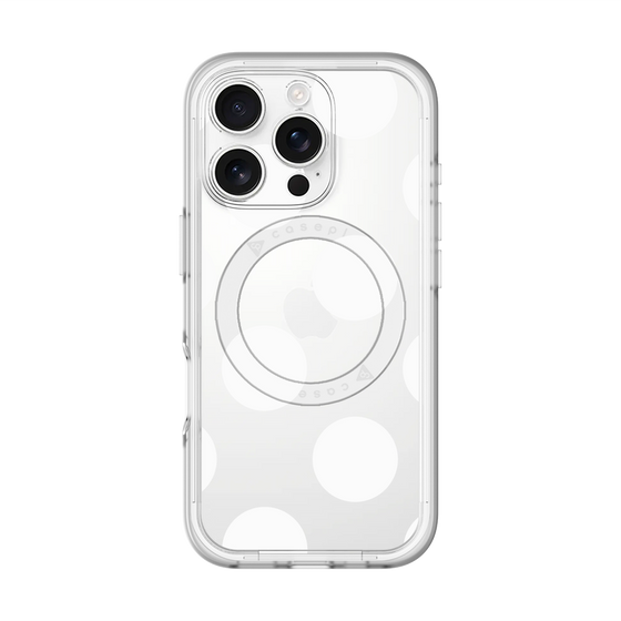 スリムプロテクションプレミアムケース with MagSafe［ シンプルドット - White ］