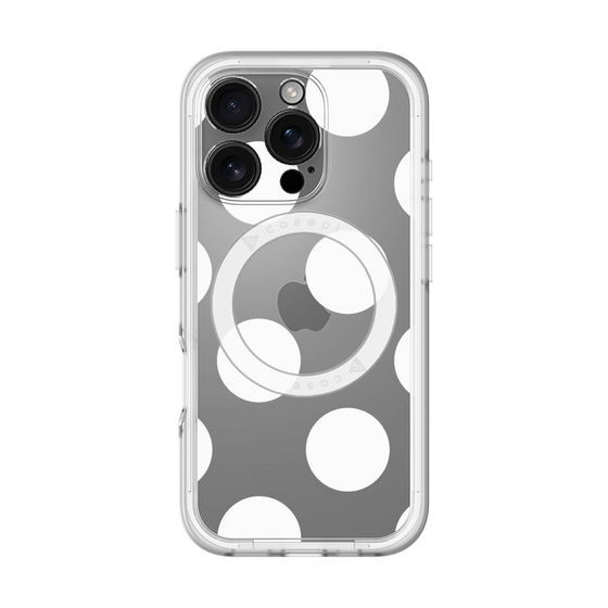スリムプロテクションプレミアムケース with MagSafe［ シンプルドット - White ］