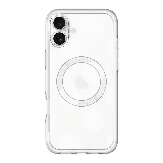スリムプロテクションプレミアムケース with MagSafe［ シンプルドット - White ］