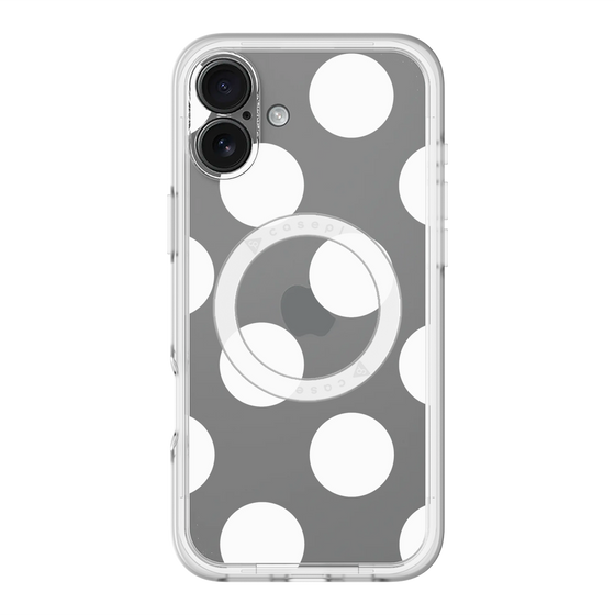 スリムプロテクションプレミアムケース with MagSafe［ シンプルドット - White ］