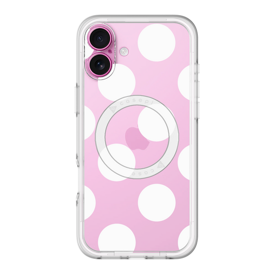 スリムプロテクションプレミアムケース with MagSafe［ シンプルドット - White ］