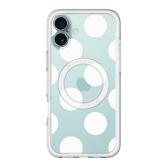 スリムプロテクションプレミアムケース with MagSafe［ シンプルドット - White ］