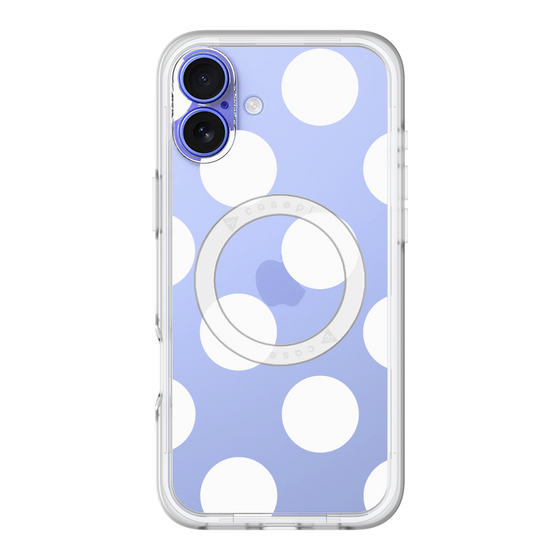 スリムプロテクションプレミアムケース with MagSafe［ シンプルドット - White ］