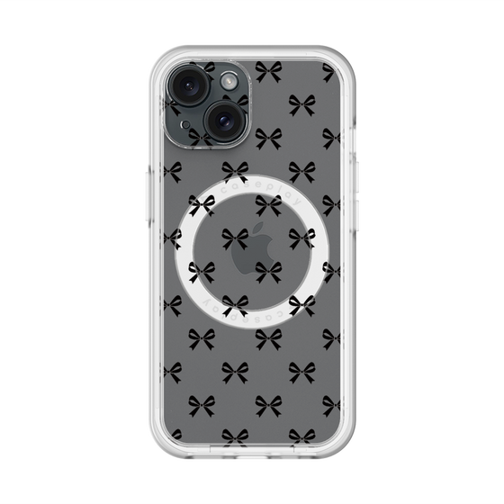 スリムプロテクションプレミアムケース with MagSafe［ シンプルリボン ］