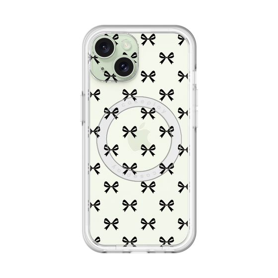スリムプロテクションプレミアムケース with MagSafe［ シンプルリボン ］
