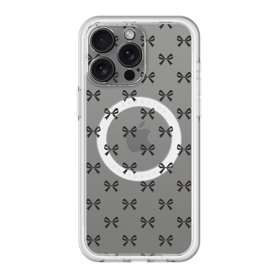 スリムプロテクションプレミアムケース with MagSafe［ シンプルリボン ］