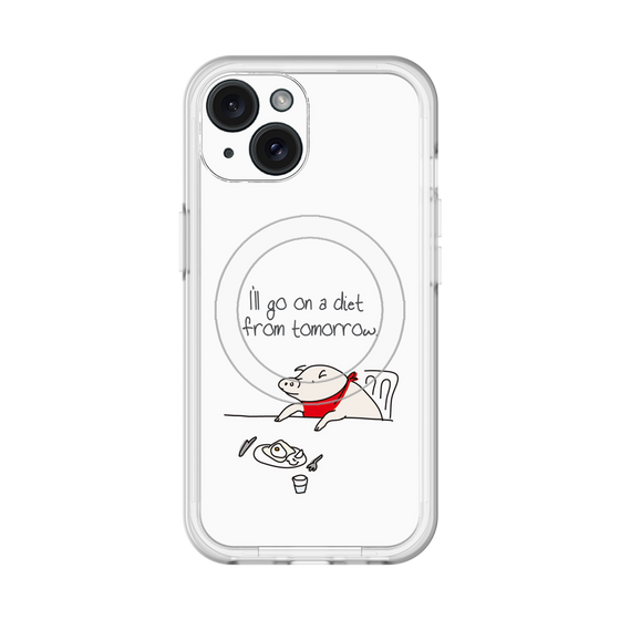 スリムプロテクションプレミアムケース with MagSafe［ ブタ子の挑戦 ］