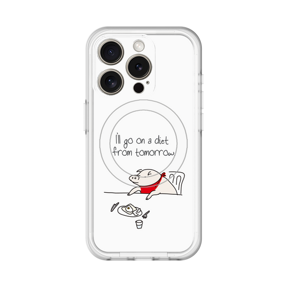 スリムプロテクションプレミアムケース with MagSafe［ ブタ子の挑戦 ］