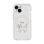 スリムプロテクションプレミアムケース with MagSafe［ 蝶ネクタイねこ - White ］