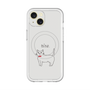 スリムプロテクションプレミアムケース with MagSafe［ 蝶ネクタイねこ - White ］