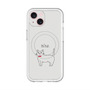 スリムプロテクションプレミアムケース with MagSafe［ 蝶ネクタイねこ - White ］