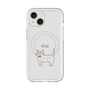 スリムプロテクションプレミアムケース with MagSafe［ 蝶ネクタイねこ - White ］