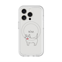 スリムプロテクションプレミアムケース with MagSafe［ 蝶ネクタイねこ - White ］