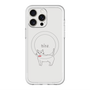 スリムプロテクションプレミアムケース with MagSafe［ 蝶ネクタイねこ - White ］