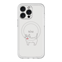 スリムプロテクションプレミアムケース with MagSafe［ 蝶ネクタイねこ - White ］