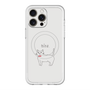スリムプロテクションプレミアムケース with MagSafe［ 蝶ネクタイねこ - White ］