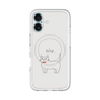 スリムプロテクションプレミアムケース with MagSafe［ 蝶ネクタイねこ - White ］