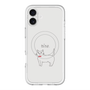 スリムプロテクションプレミアムケース with MagSafe［ 蝶ネクタイねこ - White ］