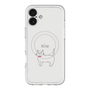 スリムプロテクションプレミアムケース with MagSafe［ 蝶ネクタイねこ - White ］