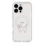 スリムプロテクションプレミアムケース with MagSafe［ 蝶ネクタイねこ - White ］
