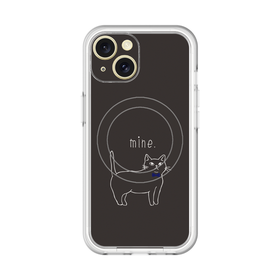 スリムプロテクションプレミアムケース with MagSafe［ 蝶ネクタイねこ - Black ］