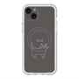 スリムプロテクションプレミアムケース with MagSafe［ 蝶ネクタイねこ - Black ］