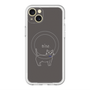 スリムプロテクションプレミアムケース with MagSafe［ 蝶ネクタイねこ - Black ］