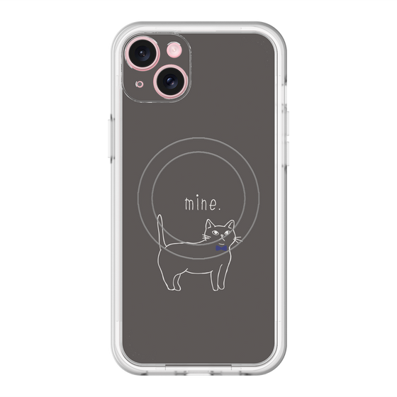 スリムプロテクションプレミアムケース with MagSafe［ 蝶ネクタイねこ - Black ］