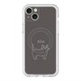 スリムプロテクションプレミアムケース with MagSafe［ 蝶ネクタイねこ - Black ］