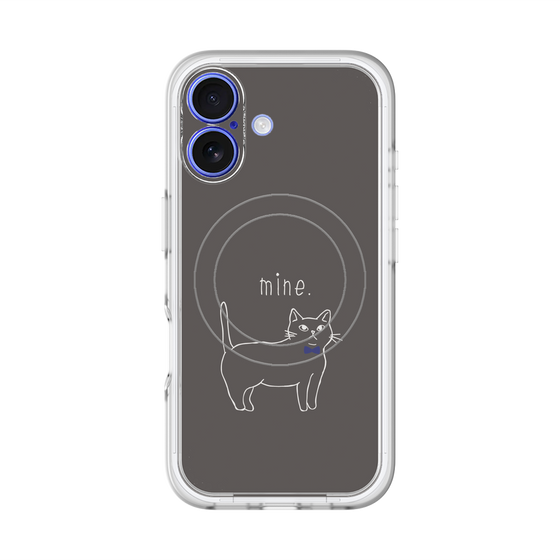 スリムプロテクションプレミアムケース with MagSafe［ 蝶ネクタイねこ - Black ］