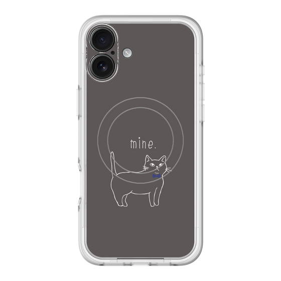 スリムプロテクションプレミアムケース with MagSafe［ 蝶ネクタイねこ - Black ］