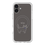 スリムプロテクションプレミアムケース with MagSafe［ 蝶ネクタイねこ - Black ］