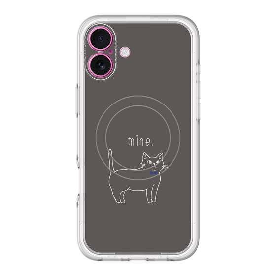 スリムプロテクションプレミアムケース with MagSafe［ 蝶ネクタイねこ - Black ］