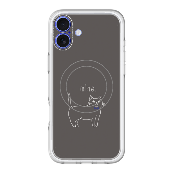 スリムプロテクションプレミアムケース with MagSafe［ 蝶ネクタイねこ - Black ］