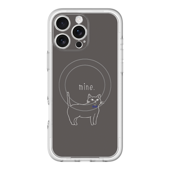 スリムプロテクションプレミアムケース with MagSafe［ 蝶ネクタイねこ - Black ］