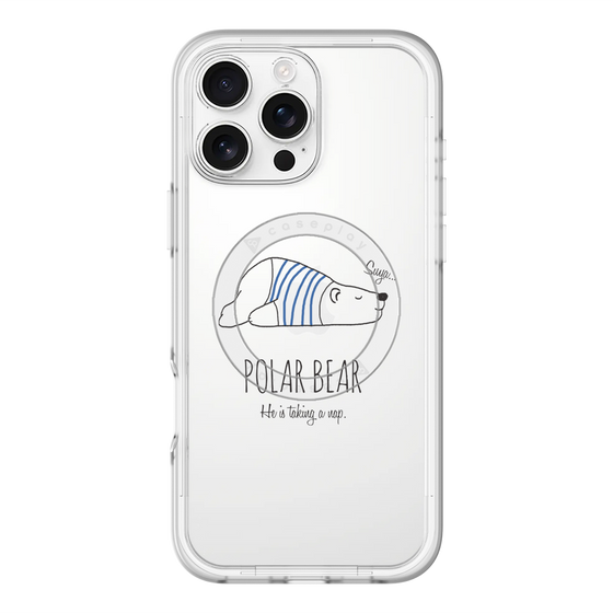 スリムプロテクションプレミアムケース with MagSafe［ おやすみポーラベア ］