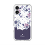 スリムプロテクションプレミアムケース with MagSafe［ ツインドットフラワー - Navy ］