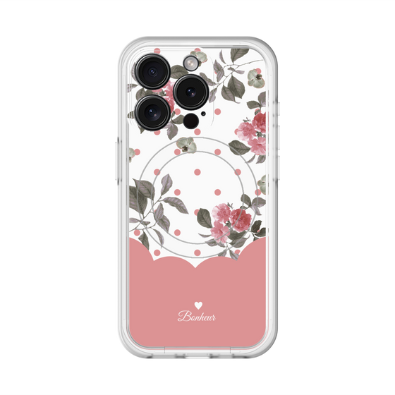 スリムプロテクションプレミアムケース with MagSafe［ ツインドットフラワー - Pink ］