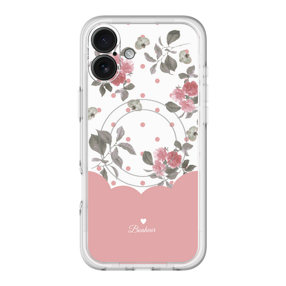 スリムプロテクションプレミアムケース with MagSafe［ ツインドットフラワー - Pink ］