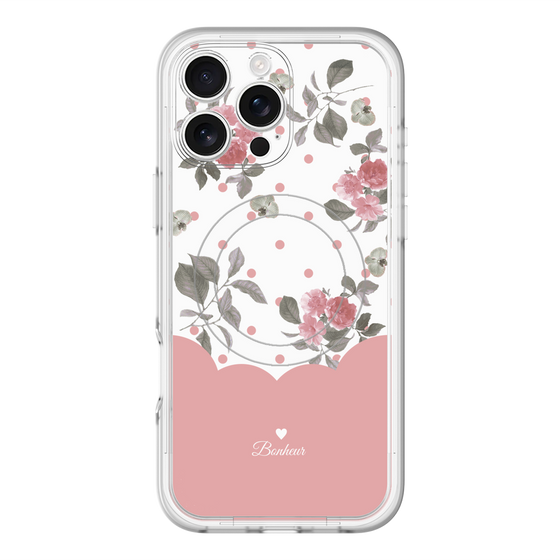 スリムプロテクションプレミアムケース with MagSafe［ ツインドットフラワー - Pink ］