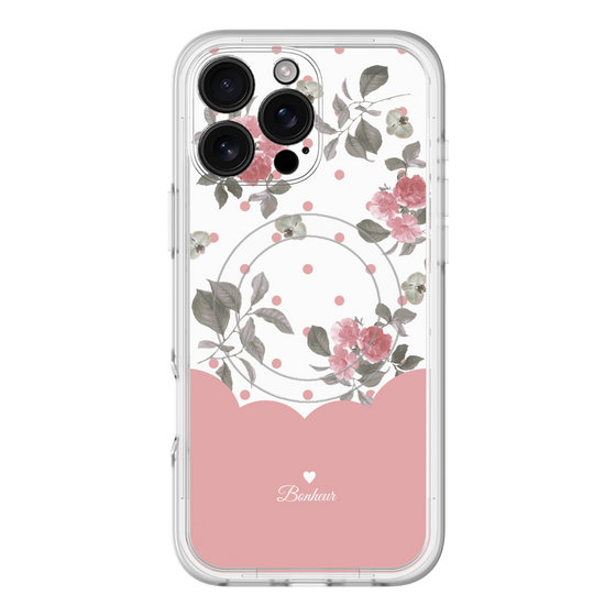 スリムプロテクションプレミアムケース with MagSafe［ ツインドットフラワー - Pink ］