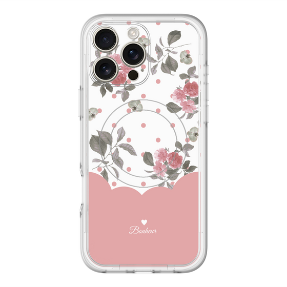 スリムプロテクションプレミアムケース with MagSafe［ ツインドットフラワー - Pink ］