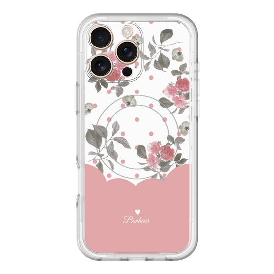 スリムプロテクションプレミアムケース with MagSafe［ ツインドットフラワー - Pink ］
