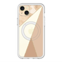 スリムプロテクションプレミアムケース with MagSafe［ マーブルトライアングルパレット - Beige ］