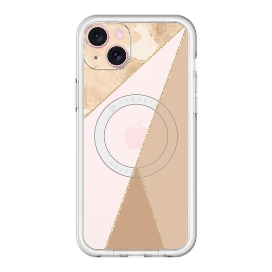 スリムプロテクションプレミアムケース with MagSafe［ マーブルトライアングルパレット - Beige ］